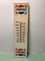 Metal Vintage Pepsi Advertising Thermometer