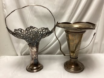 Two Victorian Bridal Baskets