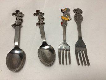 Walt Disney Minnie & Mickey Mouse And Peanuts Snoopy Cutlery