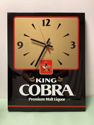 King Cobra Premium Malt Liquor Bar Clock / Advertising