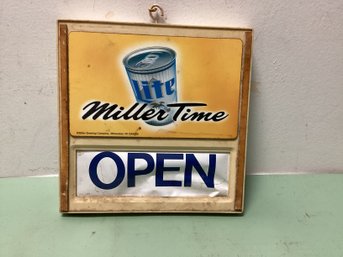 Vintage Miller Time Open/closed Sign