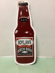 Boylan's Creamy Red Birch Beer Metal Advertising Sign