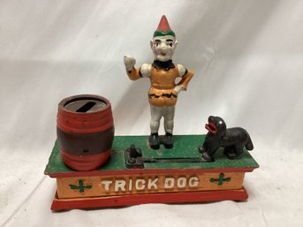 Trick Dog Cast Iron Bank