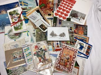 Swedish Cards And Paper Lot