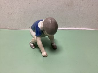 Bing & Grondalh Denmark Porcelain Crouching Boy Figurine