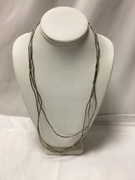 Liquid Silver 3 Strand Necklace