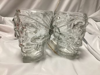 Vintage Treasure Island Large Skull Glasses