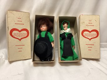 Two Vintage Amish Dolls