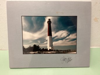 Signed Lighthouse Photograph Matted