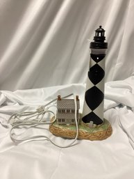 Lefton Ceramic Lighted Lighthouse Lamp