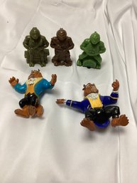 Vintage TMNT And Disney Beast Figures