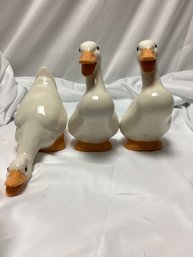 Vintage White Porcelain Duck Lot