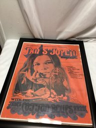 Janis Joplin & Her Band Framed Concert Poster