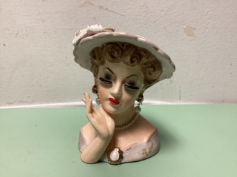 Japan Antique Lady Head Vase