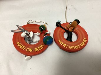 Looney Tunes Bugs Bunny, Marvin The Martian, And Daffy Duck Ornaments