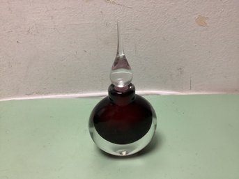 Vandermark Signed Art Glass Perfume Bottle