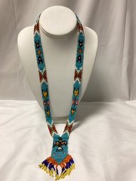 Native American Hand Beaded Necklace