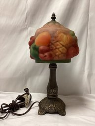 Antique Frosted Stained Glass Table Lamp