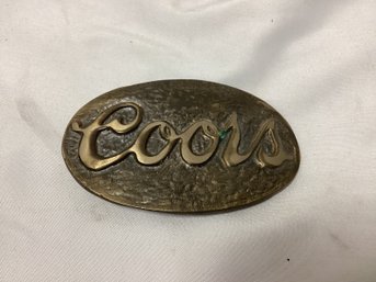 Coors Brass Belt Buckle
