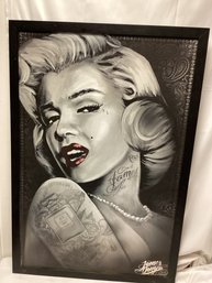 Marilyn Monroe Red Lips James Danger Harvey Framed Art