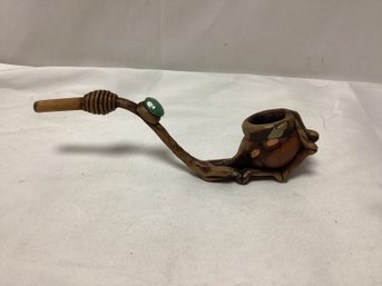 Vintage Handmade Carved Tobacco Pipe