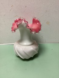 Fenton Peach Crest Vase