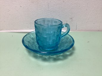 Consolidated Basket Weave Cup And Saucer