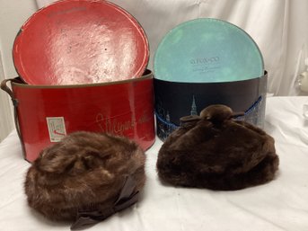 G. Fox & Co Fur Hats With Vintage Hat Boxes