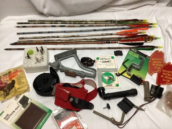 Archery Lot - Darts, Arrows, Maine Patches, And More