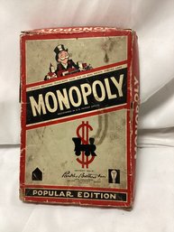 1954 Monopoly Game - Box & Pieces Only