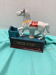 Trick Pony Cast Iron Bank