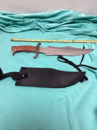 Wooden Handle Knife With Sheath