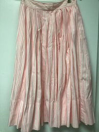 1950s Pink & White Candy-Striped Skirt - Handmade