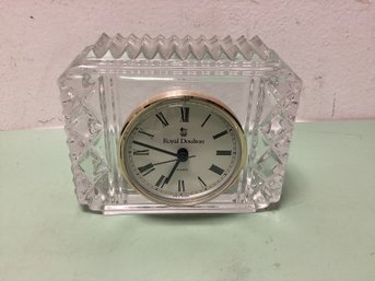 Royal Doulton Crystal Mantle Clock