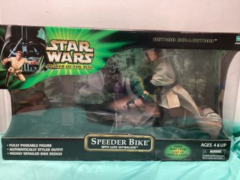 Speeder Bike With Luke Skywalker Star Wars Power Of The Jedi Action Figure