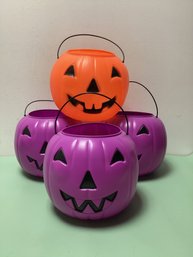 Plastic Trick Or Treating Pumpkin Lot