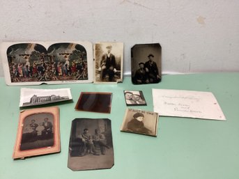 Tin Type And Black And White Photo Lot