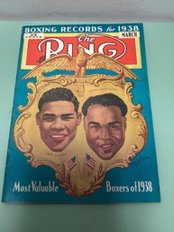 March 1938 Ring Boxing Magazine - Joe Lous & Henry Armstong Cover