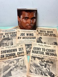 Muhammad Ali Book And Boxing Newspapers