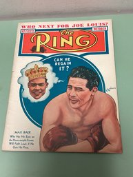 1940 October The Ring Magazine Max Baer And Joe Louis Cover