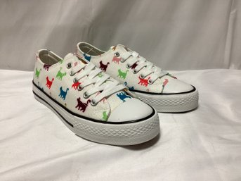 Cute Cats Converse Style Sneakers - Size 8
