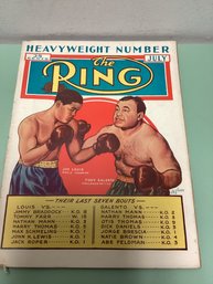 July 1939 The Ring Joe Lous & Tony Galento Cover Magazine