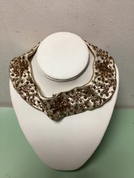 Glentex Vintage Beaded Floral Collar