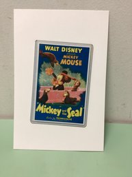 Walt Disney Mickey Mouse 'mickey And The Seal' Vintage Postcard