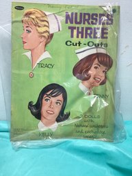 Nurses Three Cut-outs Paper Doll Book