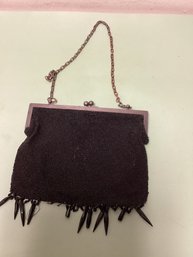 Antique Black Mesh Purse