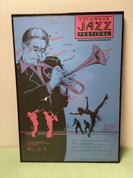 Columbus Jazz Festival Vintage Framed Poster