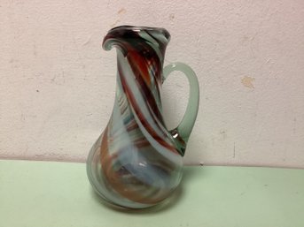 MCM Bowl Swirl Glass Pitcher