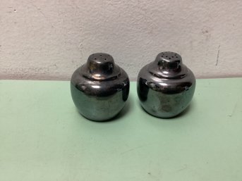 Pair Of William Rogers Silver Plated Salt & Pepper Shakers