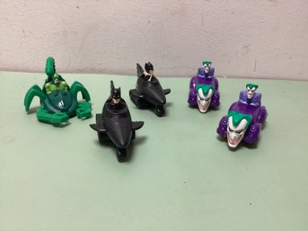 1993 DC Batman And Joker Pull Back Toys